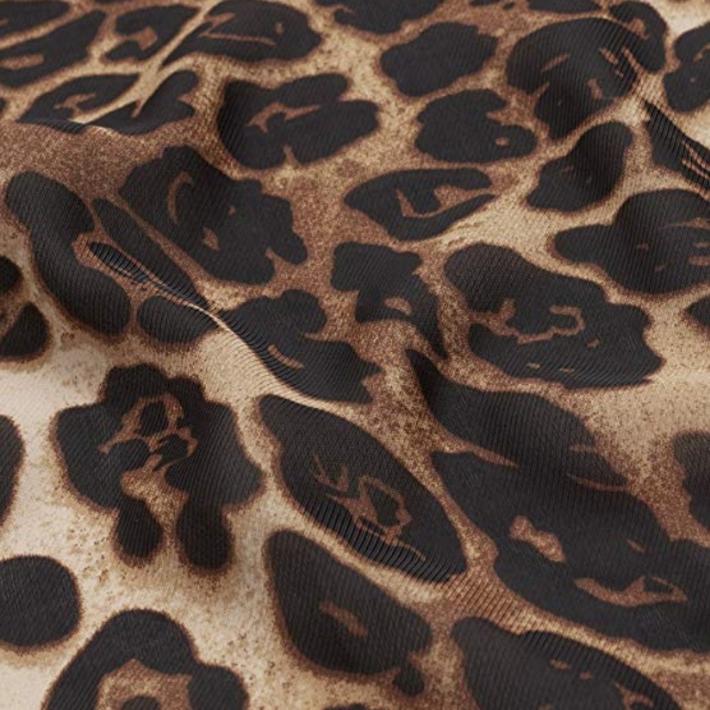 Long Sleeve Open Front Leopard Knit Long Cardigan - Picture 6 of 6